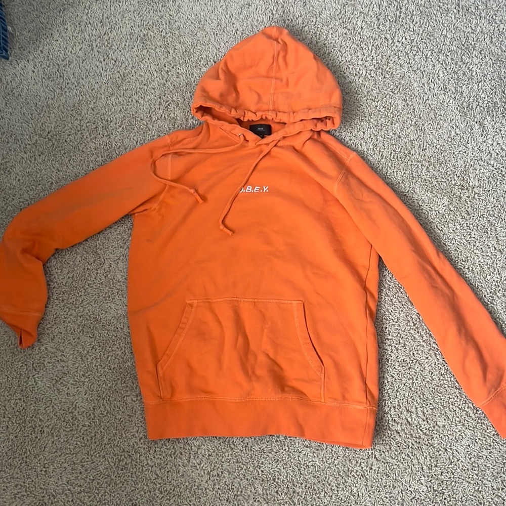 Orange obey hoodie